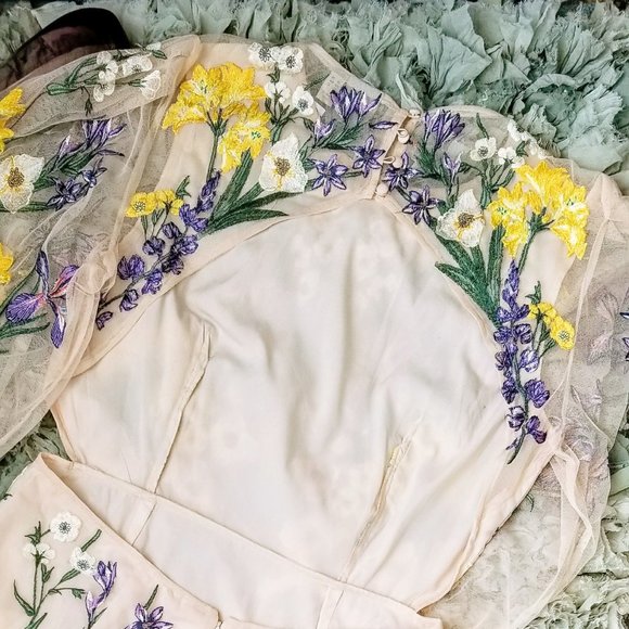 ASOS Blouson Sleeve Floral Dress 12 - Picture 14 of 16